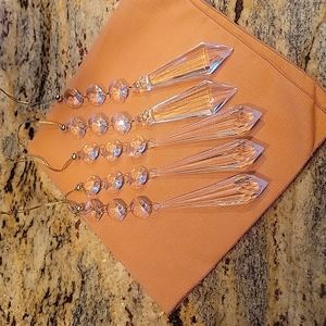 Set of 5 Christmas hanging crystals
